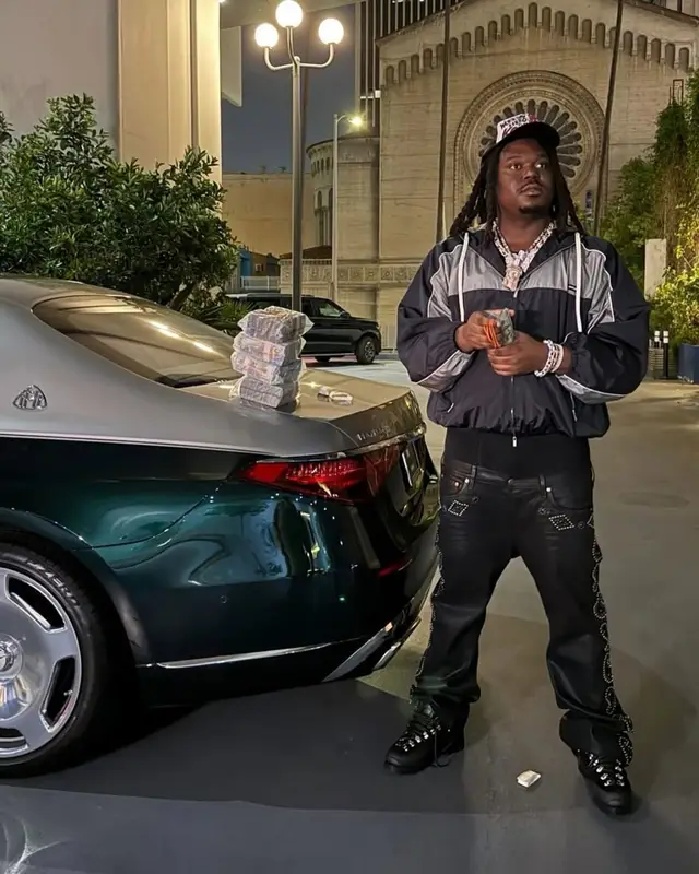 Lucki outfit in Miu Miu, Cout De La Liberte, and Kapital, 2025