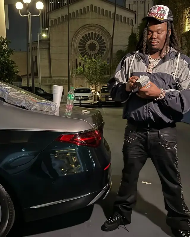 Lucki outfit in Miu Miu, Cout De La Liberte, and Kapital, 2025