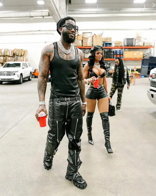 Gucci Mane outfit in Dsquared2, Hermes, and Tom Ford, 2025