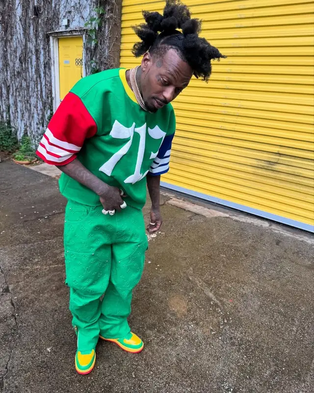 Sauce Walka outfit in Louis Vuitton, Supreme, and Hanes, 2025