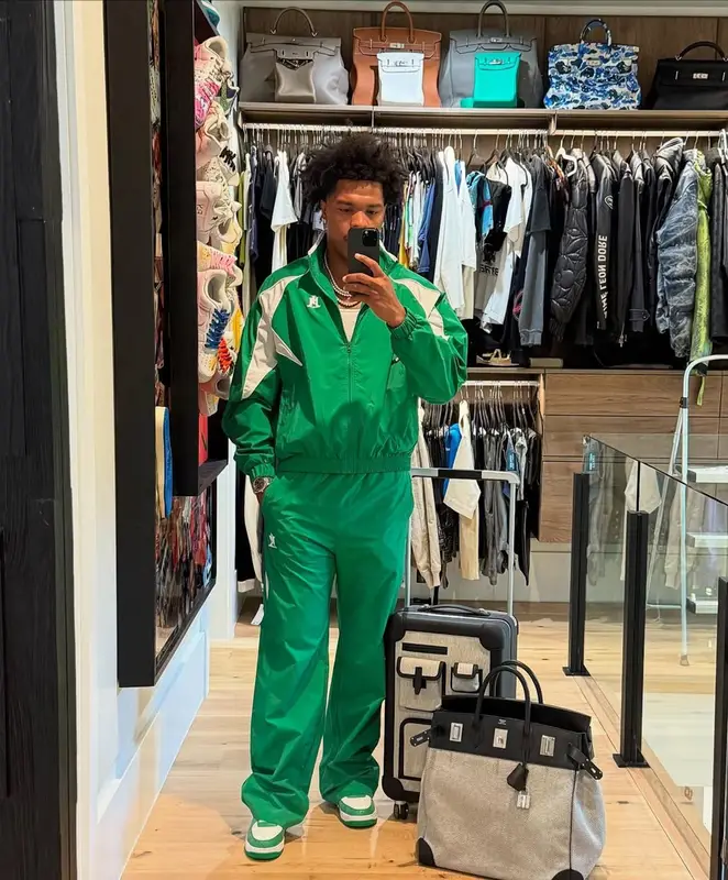 Lil Baby outfit in One Million Clothing, Louis Vuitton, and Hermes, 2025