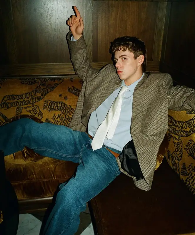 The Kid Laroi outfit in Ralph Lauren, Louis Vuitton, and Bottega Veneta, 2025