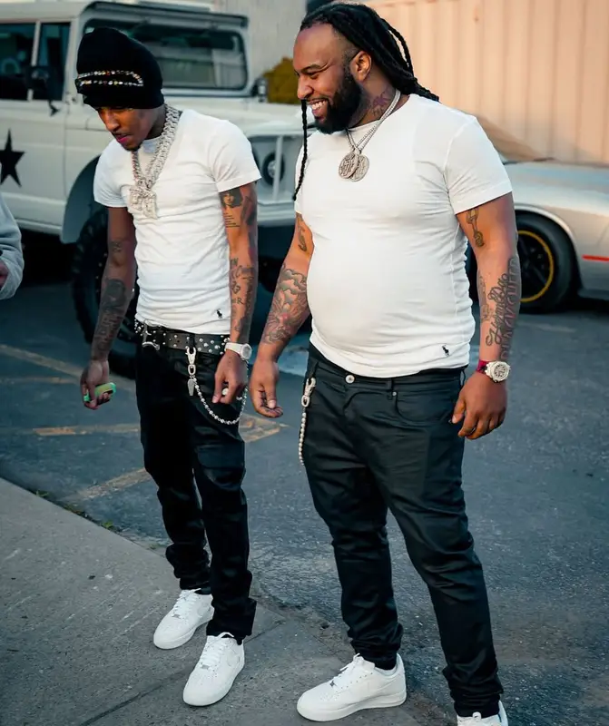 NBA YoungBoy outfit in Prada, Ralph Lauren, and Purple Brand, 2025