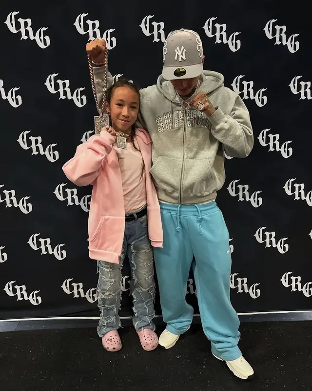 Central Cee outfit in Supreme, Chanel, and B.B. Simon, 2025