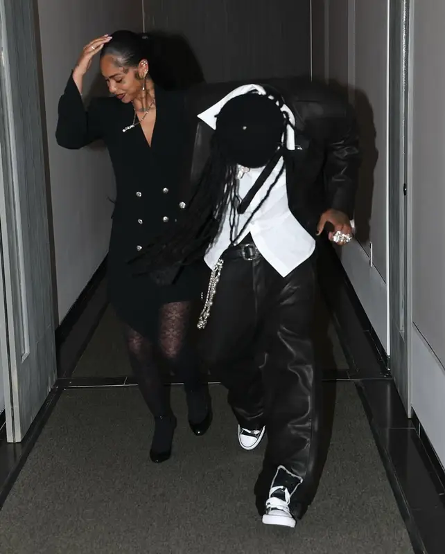 Playboi Carti outfit in Converse and Chrome Hearts, 2025