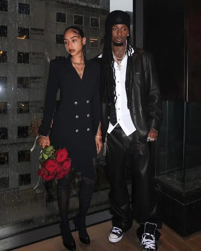 Playboi Carti outfit in Converse and Chrome Hearts, 2025