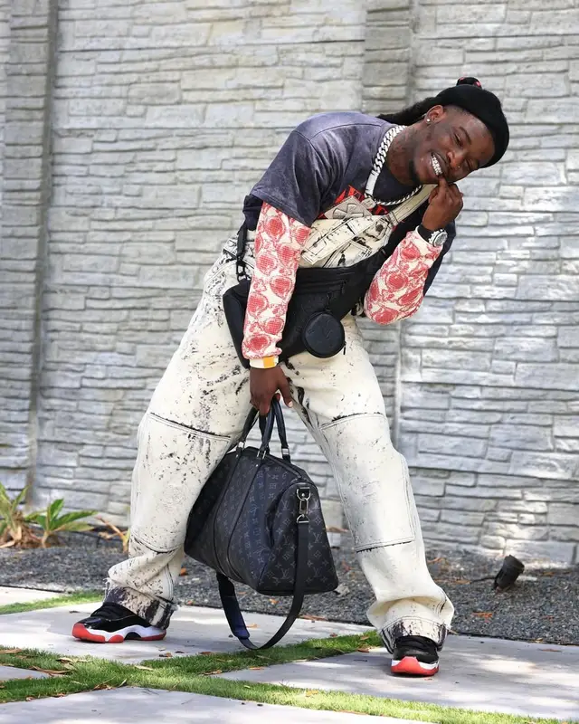 Hot Boii outfit in Jordan, Audemars Piguet, and Louis Vuitton, 2025