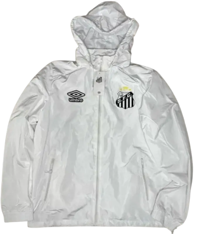 Umbro Santos FC Windbreaker White Jacket | WHAT'S ON THE STAR?