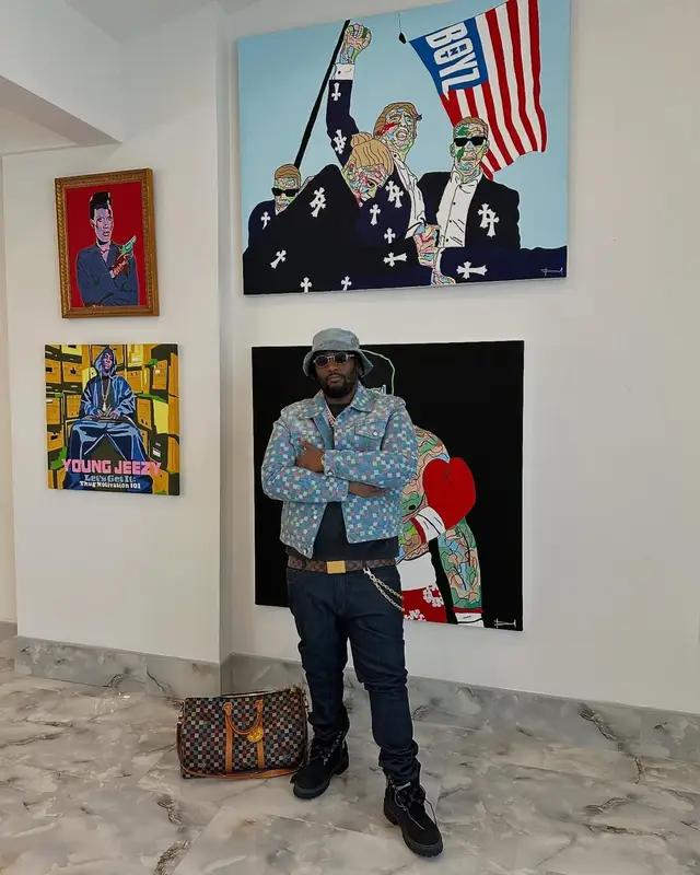 Peezy outfit in Louis Vuitton, Rolex, and Gallery Dept., 2025