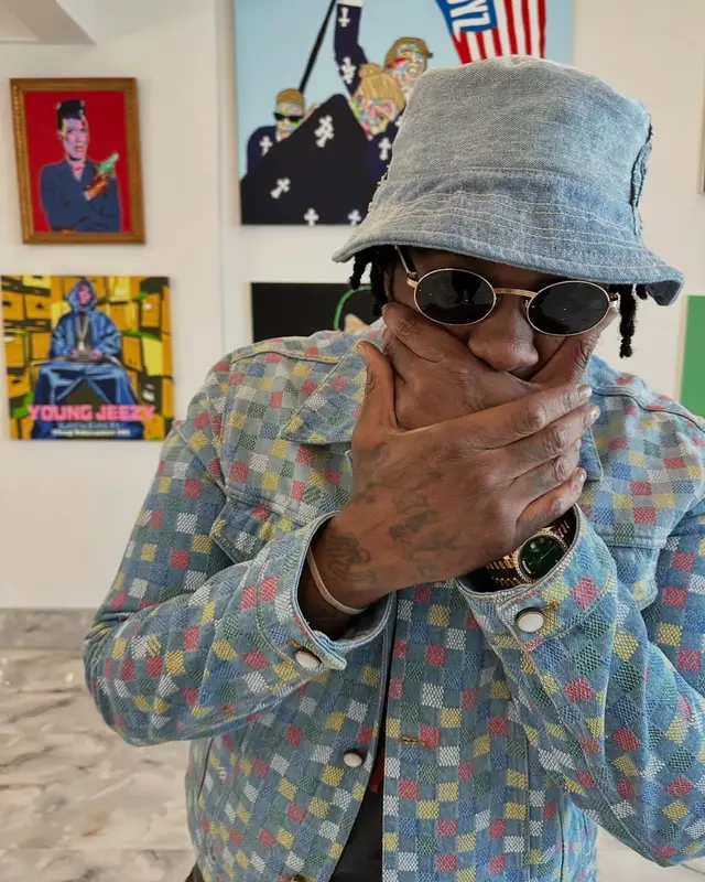 Peezy outfit in Louis Vuitton, Rolex, and Gallery Dept., 2025