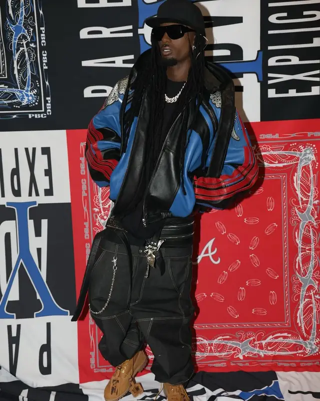 Playboi Carti outfit in Pelle Pelle, Bryan Jimenez, and Timberland, 2025