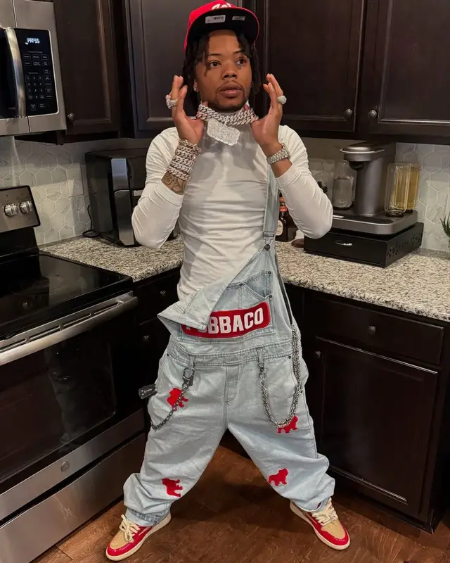 Lil Migo outfit in Pubbaco, Reves Paris, and New Era, 2025