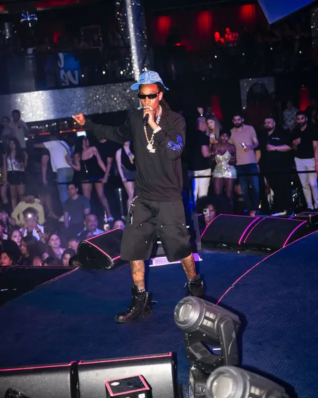 Wiz Khalifa outfit in Rick Owens, Chrome Hearts, and Foti, 2025