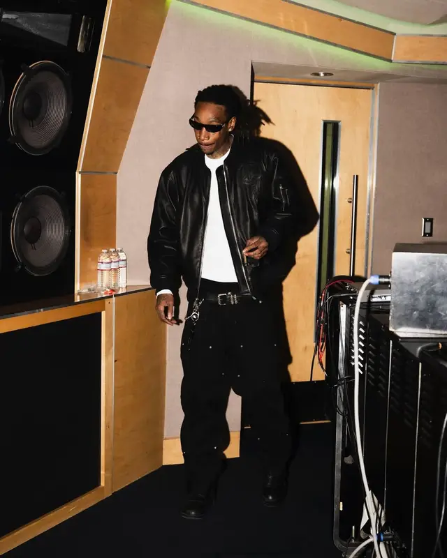 Wiz Khalifa outfit in Rick Owens, Louis Vuitton, and Chrome Hearts, 2025