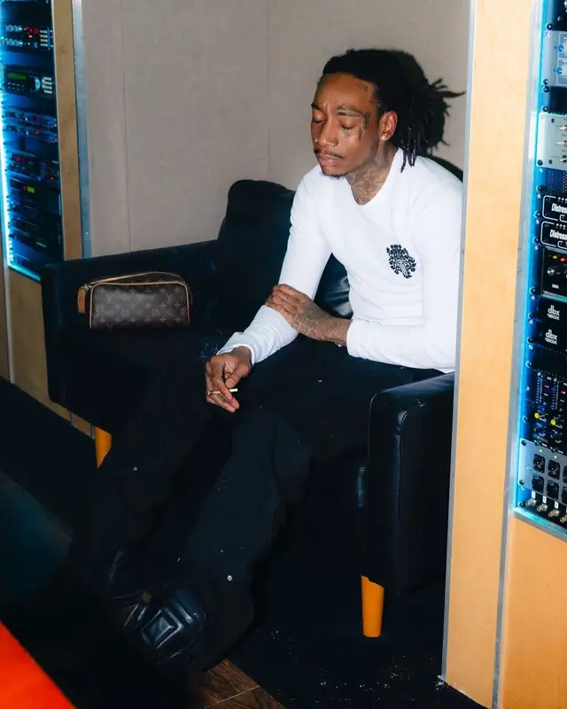 Wiz Khalifa outfit in Rick Owens, Louis Vuitton, and Chrome Hearts, 2025