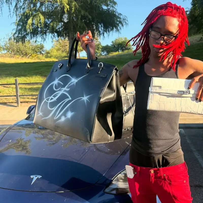 Nine Vicious outfit in Rick Owens, Alice Hollywood, and Chrome Hearts, 2025