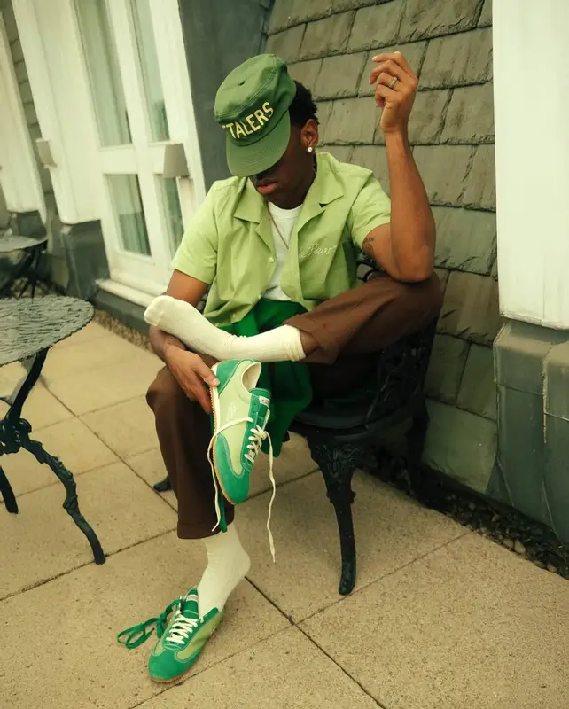 Tyler, The Creator outfit in Converse and Golf Le Fleur, 2025