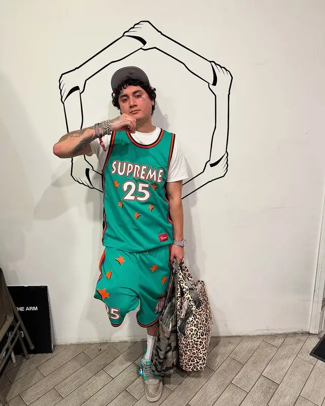 OhGeesy outfit in Supreme, Jordan, and Union Los Angeles, 2025