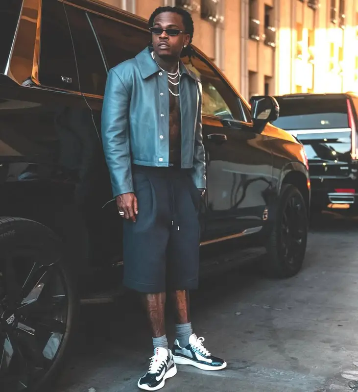 Gunna outfit in Lemaire, Prada, and Tom Ford, 2025