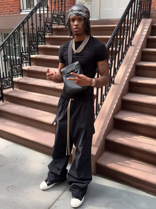 Nemzzz outfit in Fear of God, Audemars Piguet, and Hermes, 2025