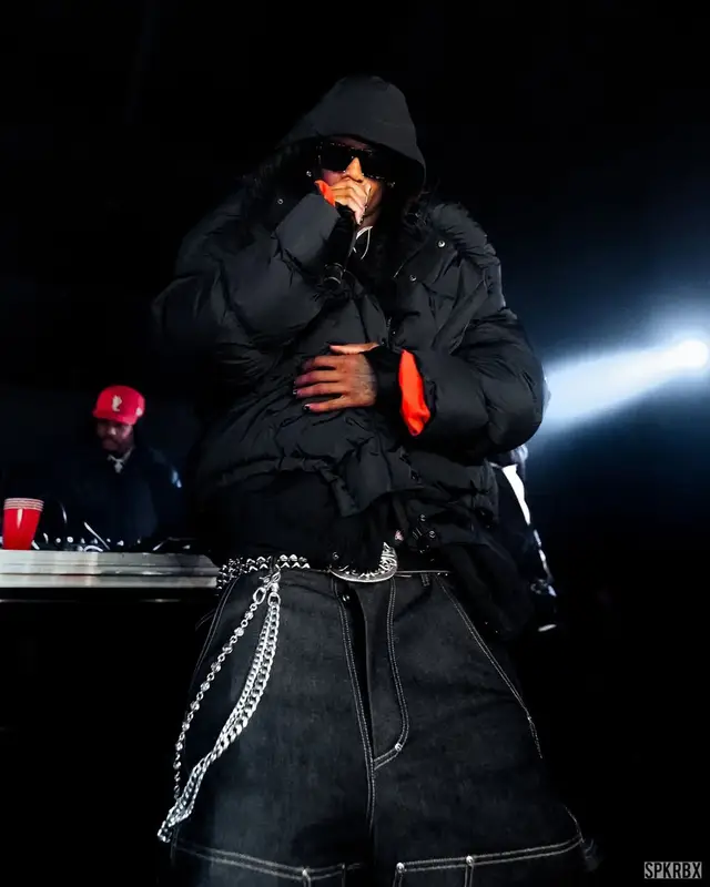 Playboi Carti outfit in Vetements, Chrome Hearts, and Saint Laurent, 2025