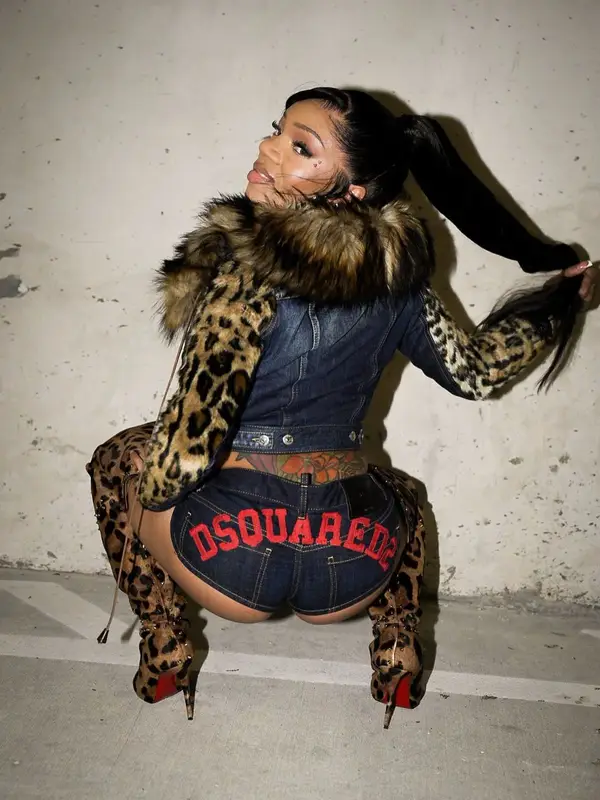 GloRilla outfit in Dsquared2, Rolex, and Dior, 2025