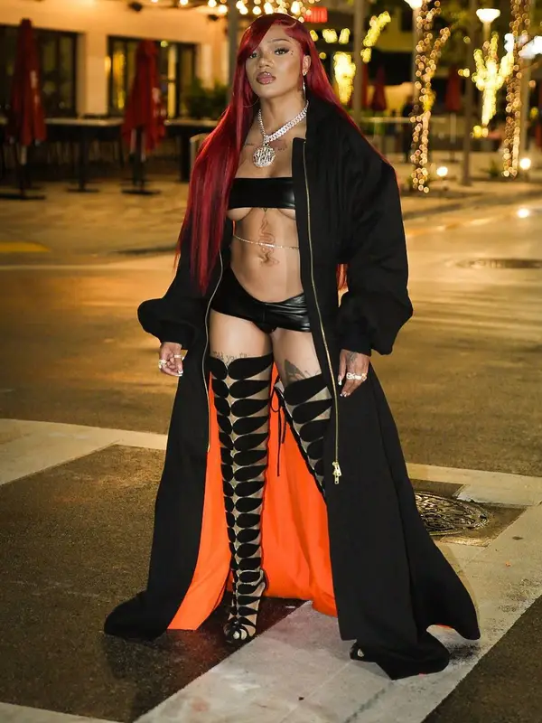 GloRilla outfit in Christian Louboutin, 2025