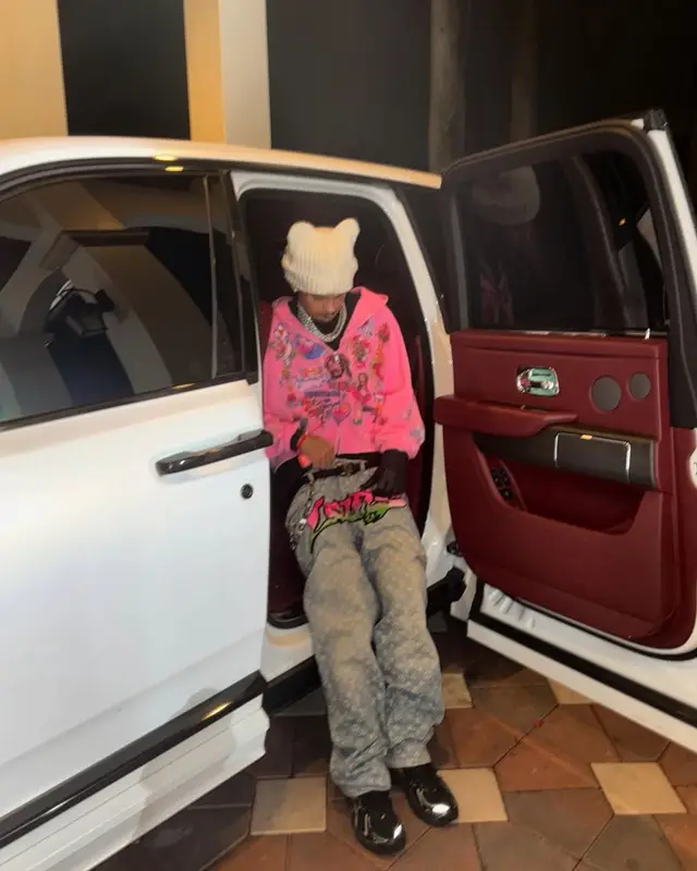 Smokepurpp outfit in We Are Righteous, Louis Vuitton, and Asics, 2025