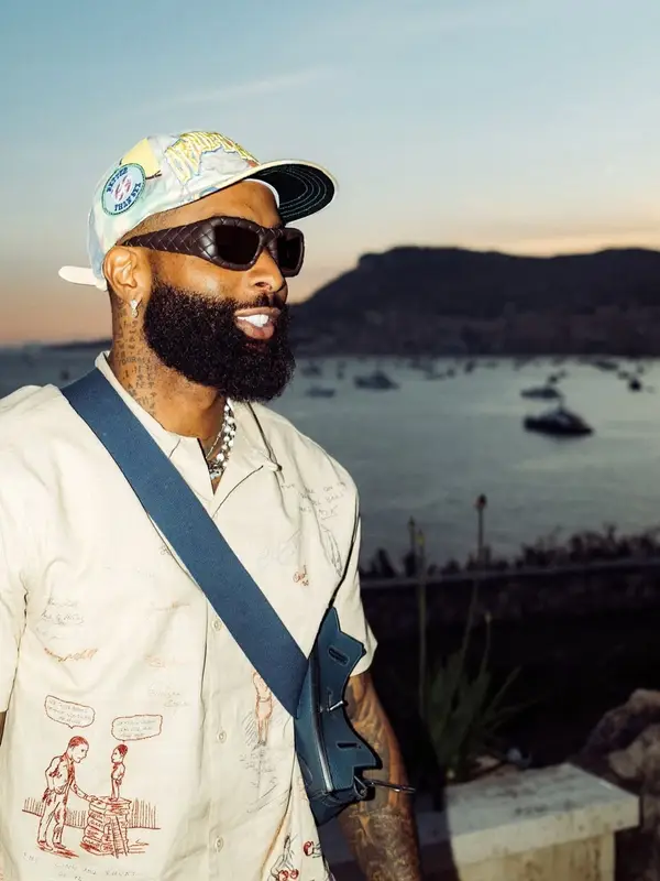 Odell Beckham Jr outfit in Vans, Bottega Veneta, and Mattias Gollin, 2025