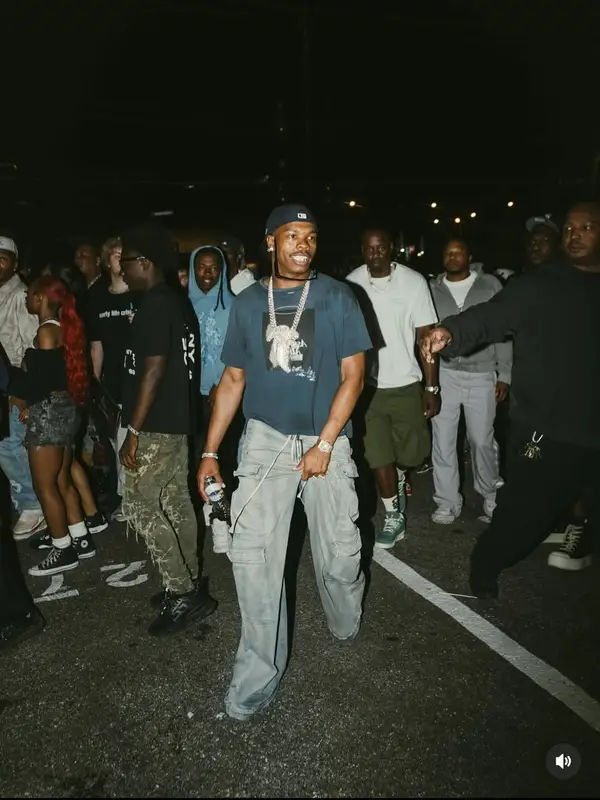 Lil Baby outfit in Paly and Rick Owens, 2025