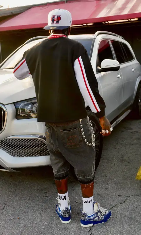 Sauce Walka outfit in Takashi Murakami, Louis Vuitton, and Balenciaga, 2025