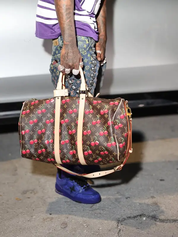 Sauce Walka outfit in Cough Syrup, Louis Vuitton, and Takashi Murakami, 2025