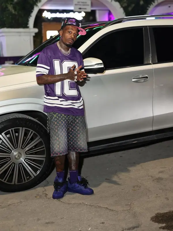 Sauce Walka outfit in Cough Syrup, Louis Vuitton, and Takashi Murakami, 2025