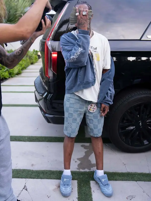 Loe Shimmy outfit in Enfants Riches Deprimes, Balenciaga, and Louis Vuitton, 2025