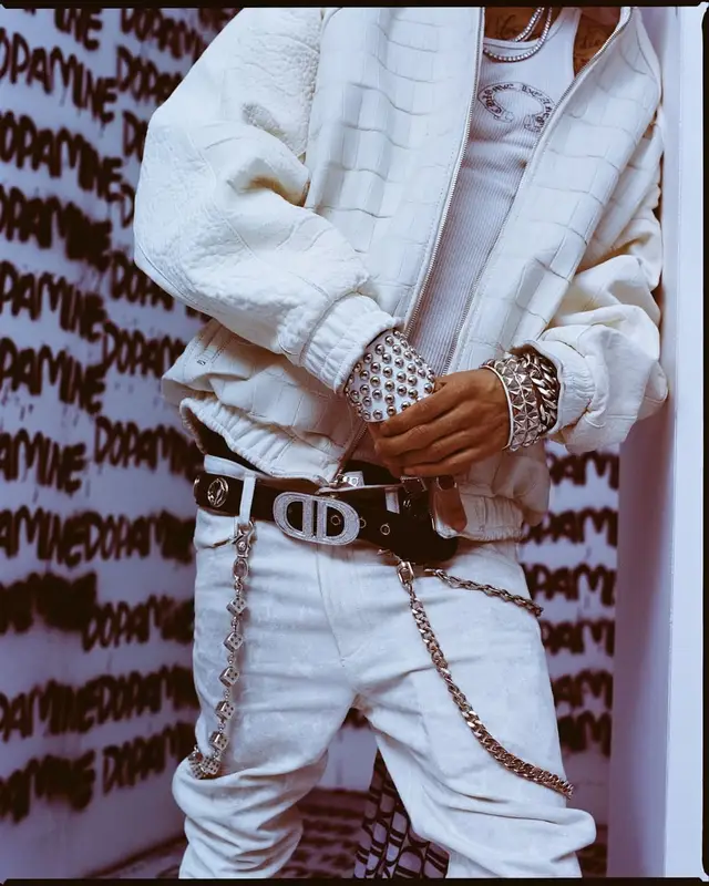 Lil Tecca outfit in Chrome Hearts, alijahcyrus, and Celine, 2025
