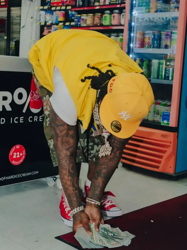 YTB Fatt outfit in Hanes, Johnny Dang, and New Era, 2025
