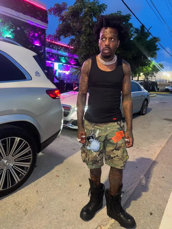 Sauce Walka outfit in Supreme, Rick Owens, and Louis Vuitton, 2025