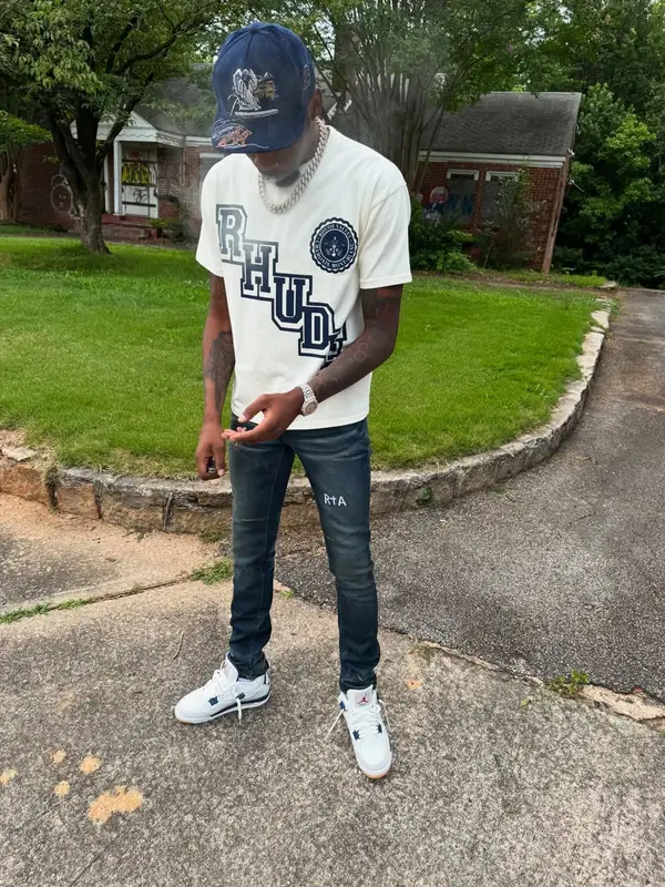 BlocBoy JB outfit in Rta, Jordan, and Rhude, 2025