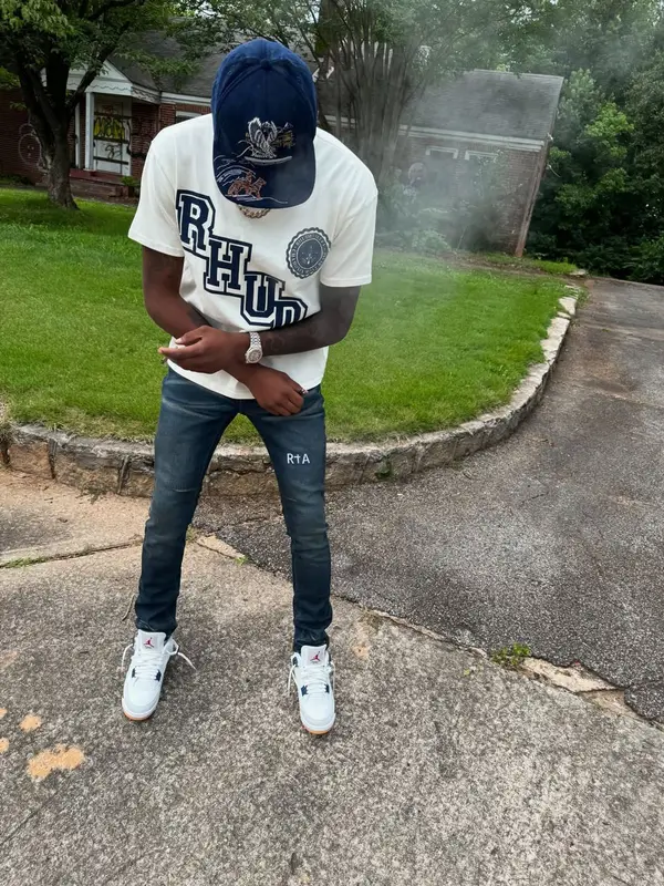 BlocBoy JB outfit in Rta, Jordan, and Rhude, 2025