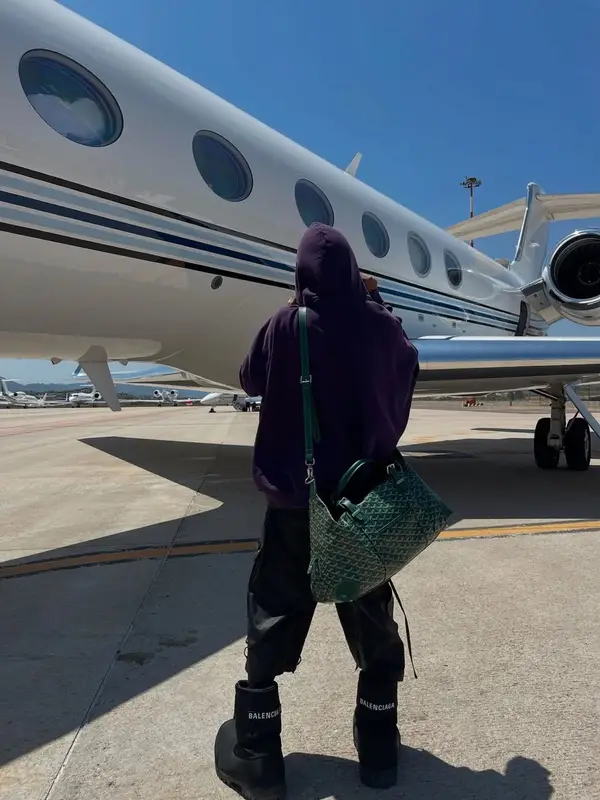 Yung Fazo outfit in Vetements, Balenciaga, and Goyard, 2025