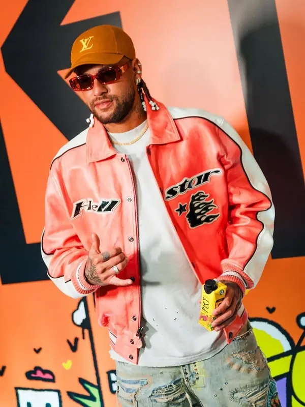 Neymar outfit in Avirex, Who Decides War, and Louis Vuitton, 2025