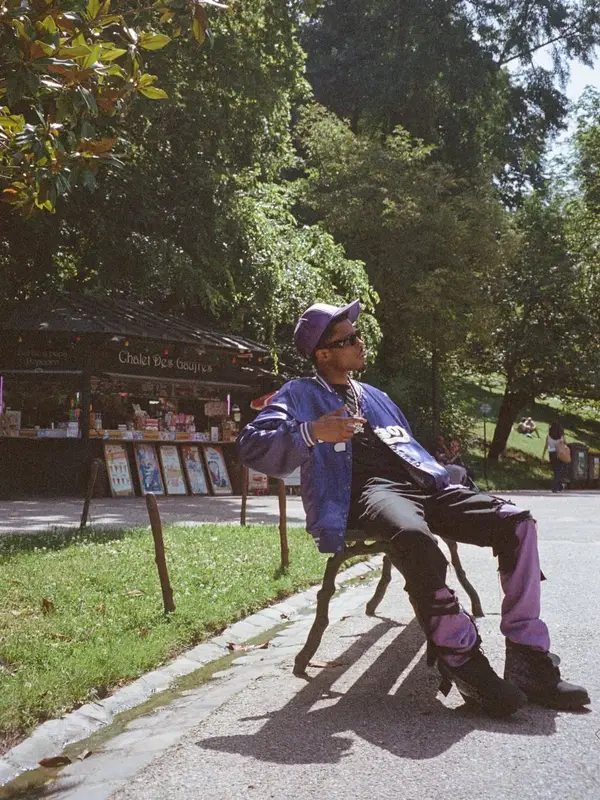 Pierre Bourne outfit in Raf Simons, Timberland, and Prada, 2025