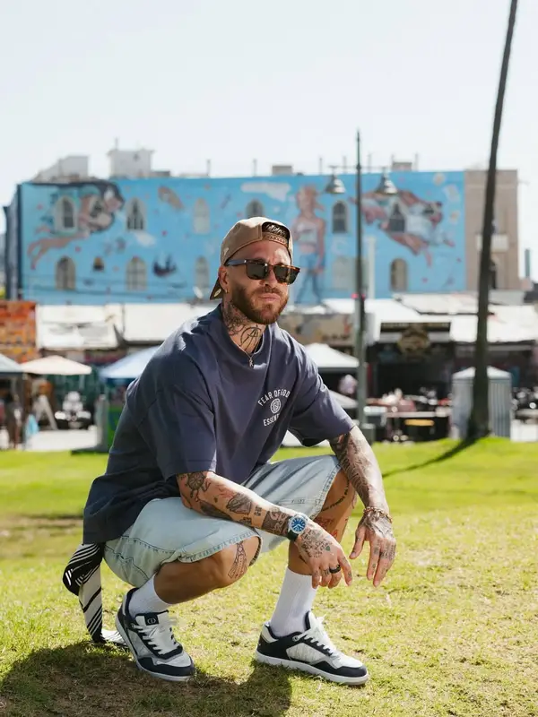 Sergio Ramos outfit in Fear of God, Patek Philippe, and New Era, 2025