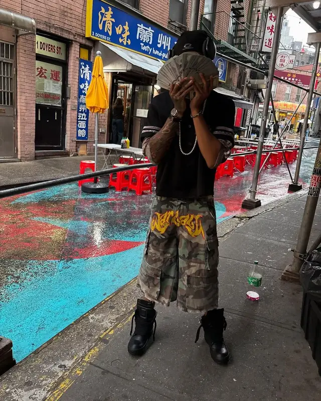 Chuckyy outfit in Bravest Studios, Rick Owens, and Apple, 2025
