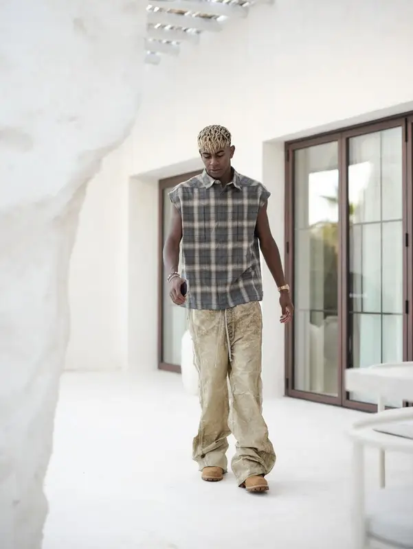 Lamine Yamal outfit in Rick Owens, Timberland, and Audemars Piguet, 2025