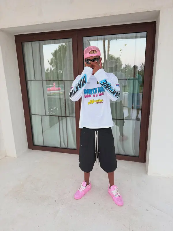 Lamine Yamal outfit in Martine Rose, Rick Owens, and Louis Vuitton, 2025