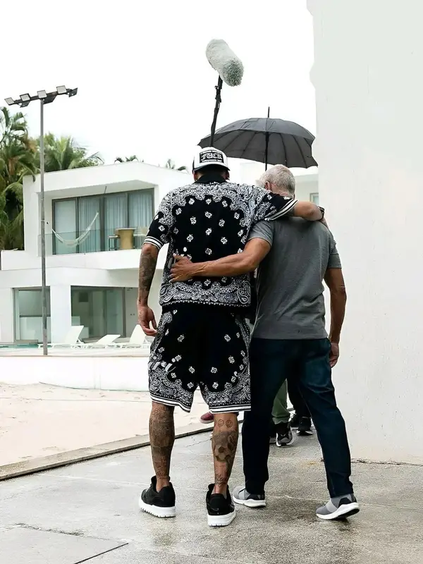 Neymar outfit in Amiri, Jacob & Co., and Chrome Hearts, 2025