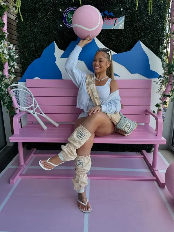 Latto outfit in Chanel, 2025