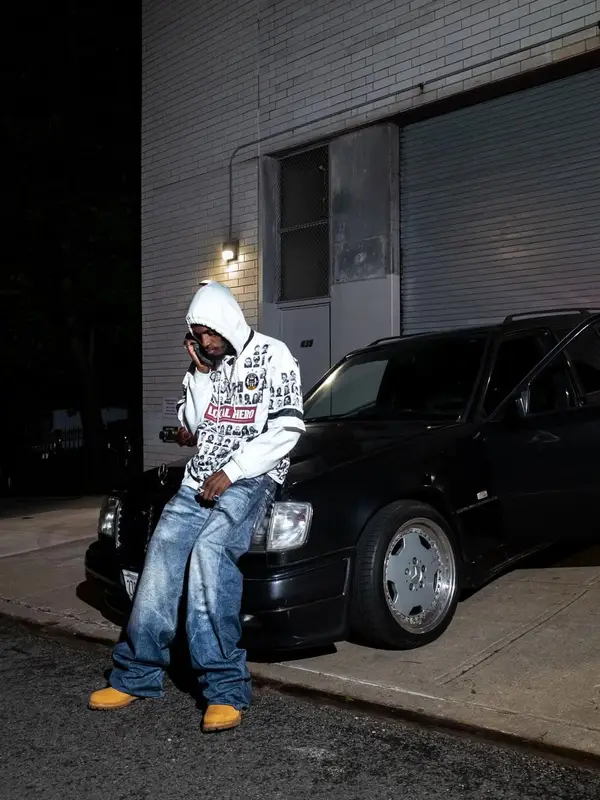 ASAP Nast outfit in Martine Rose, Levi’s, and Junya Watanabe, 2025