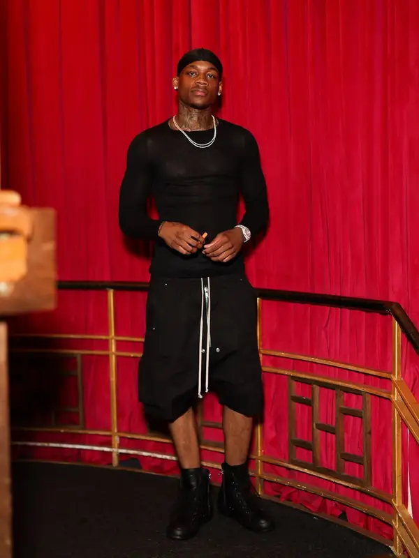 Tylil James outfit in Rick Owens and Amazon, 2025